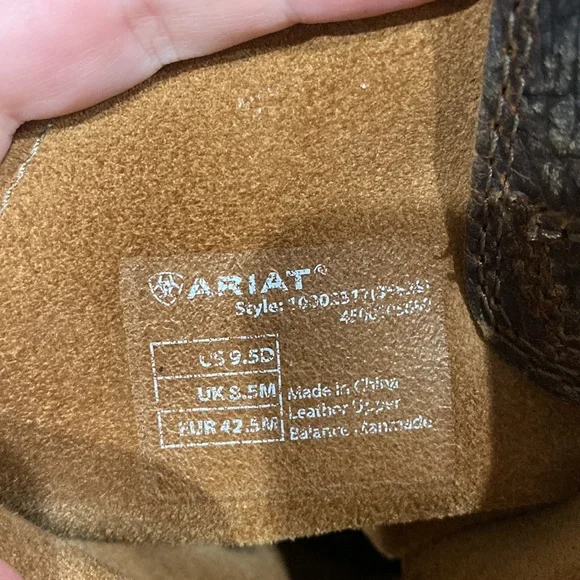 ARIAT RAMBLER/WESTERN/COWBOY MEN’S BOOTS - Picture 4 of 8